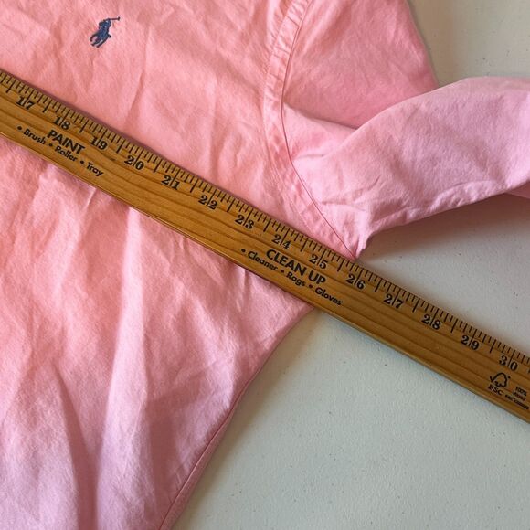 Polo Ralph Lauren Shirt Men’s XL Pink Chambray Classic Fit Pony Oxford - Picture 10 of 12